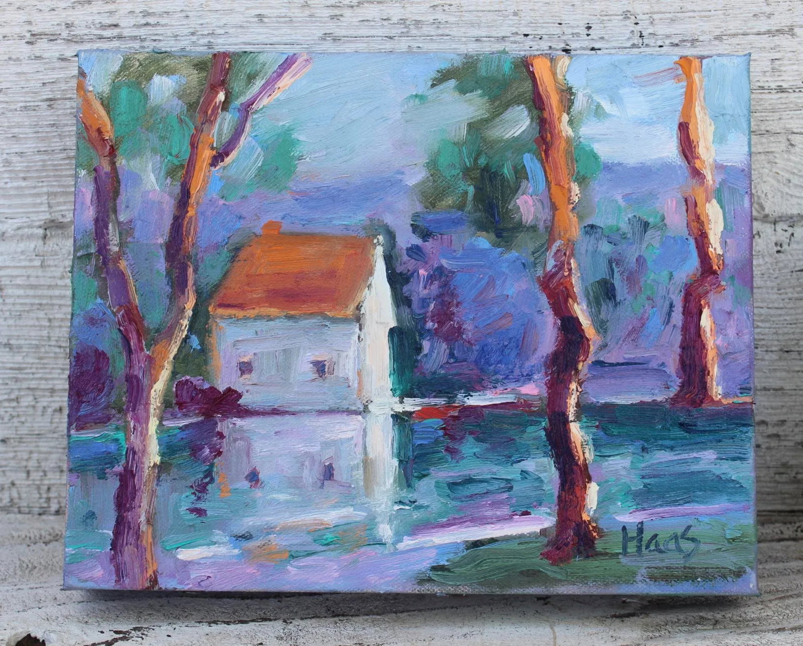 Contemporary Impressionist Morning Light at the Pond "After" Ted Goerschner - 8