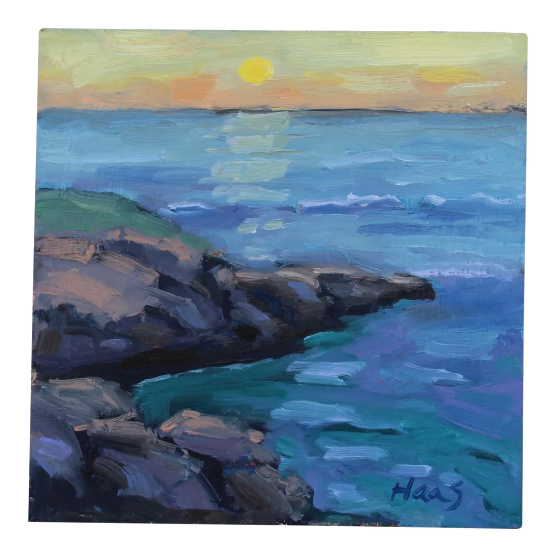 Seascape Sunset Mendocino Headlands Oil Painting (1 of 6)