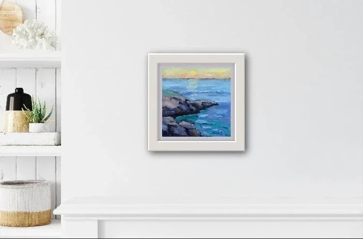 Seascape Sunset Mendocino Headlands Oil Painting - 2