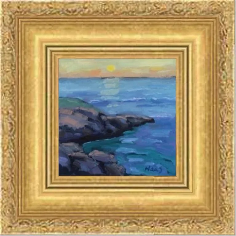 Seascape Sunset Mendocino Headlands Oil Painting - 3