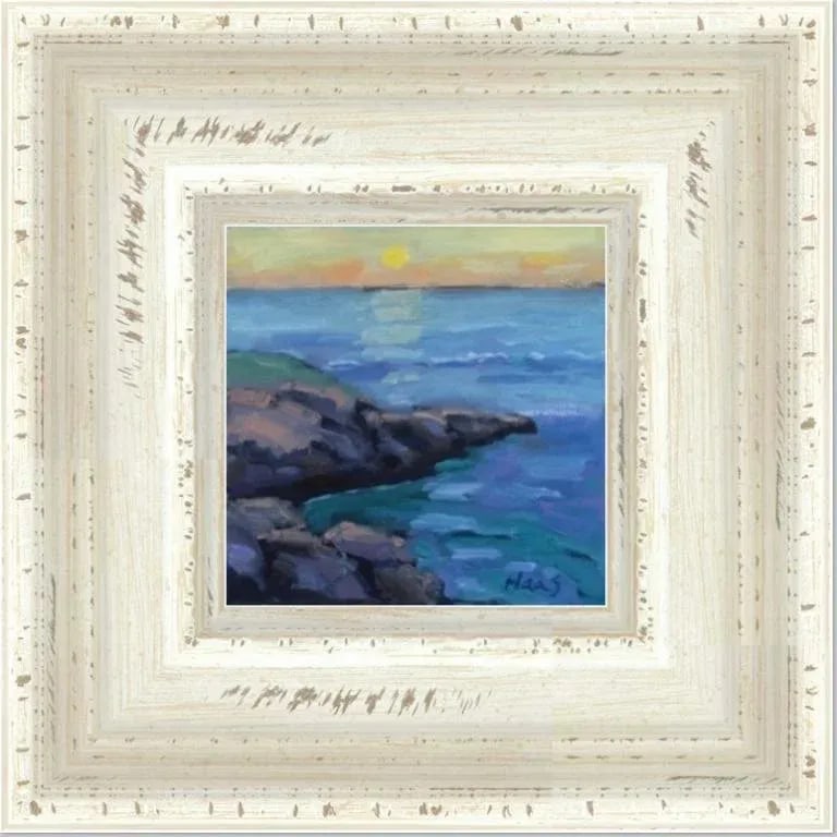 Seascape Sunset Mendocino Headlands Oil Painting - 4