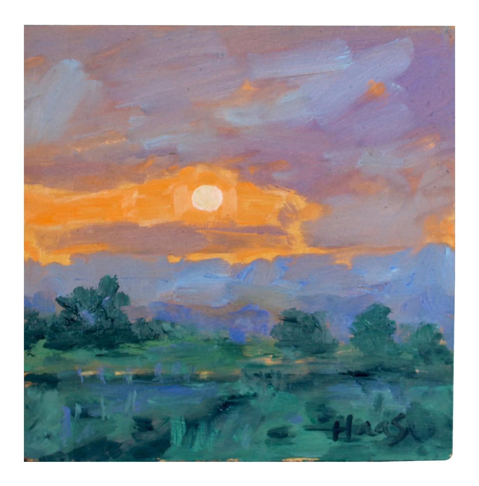 Contemporary Sunset Oil Painting (1 of 6)