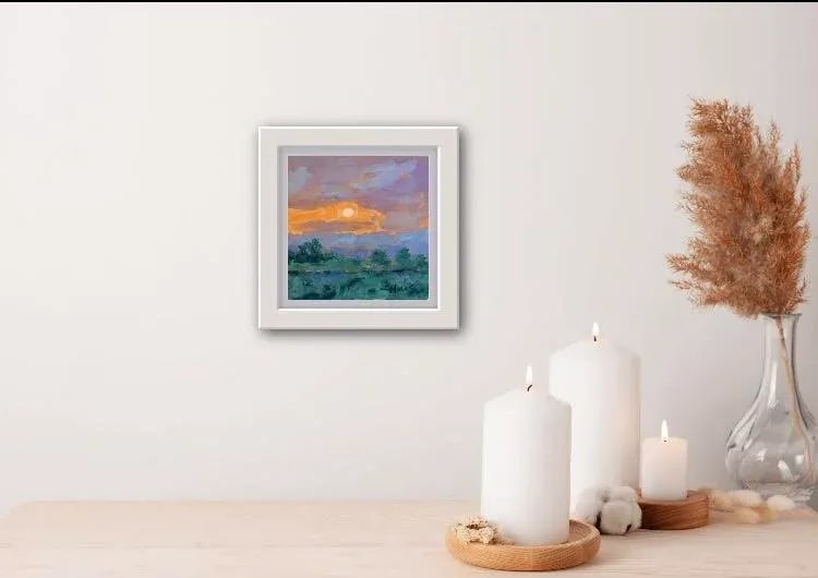Contemporary Sunset Oil Painting - 2