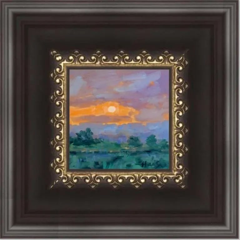 Contemporary Sunset Oil Painting - 6