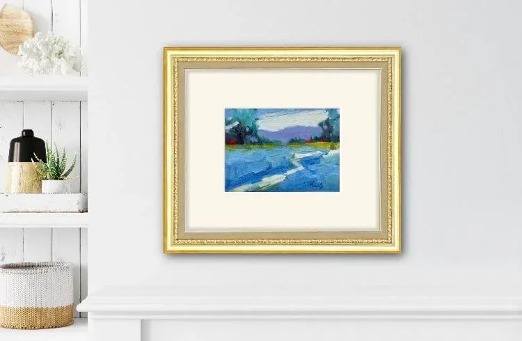 Contemporary Impressionist Painting, Bluebonnet Field - 4