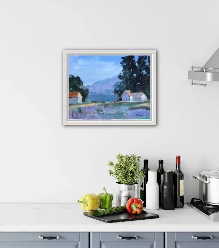Mendocino, Expressionist Oil Landscape Painting - 3