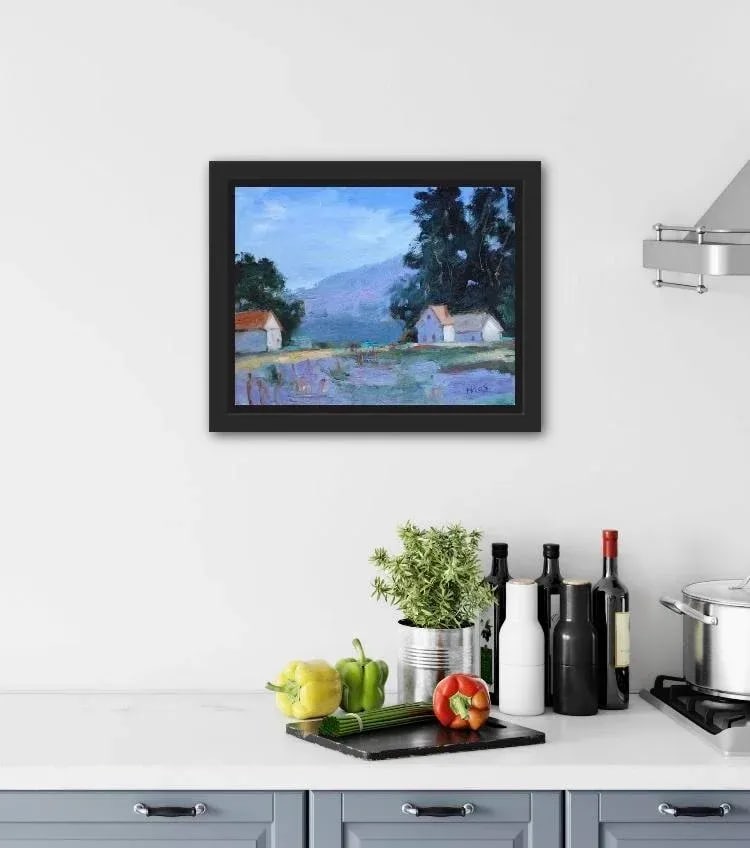 Mendocino, Expressionist Oil Landscape Painting - 7