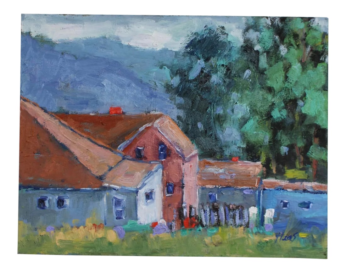 Modern Impressionist Painting, Fort Bragg Landscape (1 of 7)