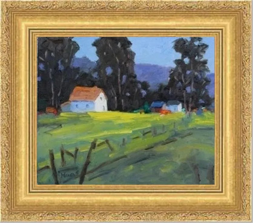 Mendocino Farmhouse, Modern Impressionist Oil - 10