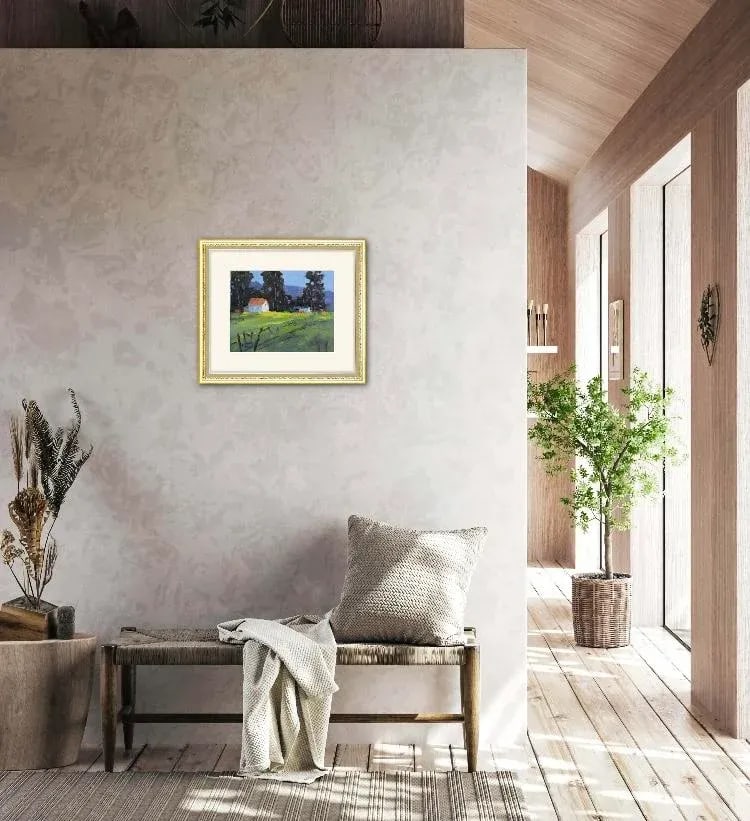 Mendocino Farmhouse, Modern Impressionist Oil - 2