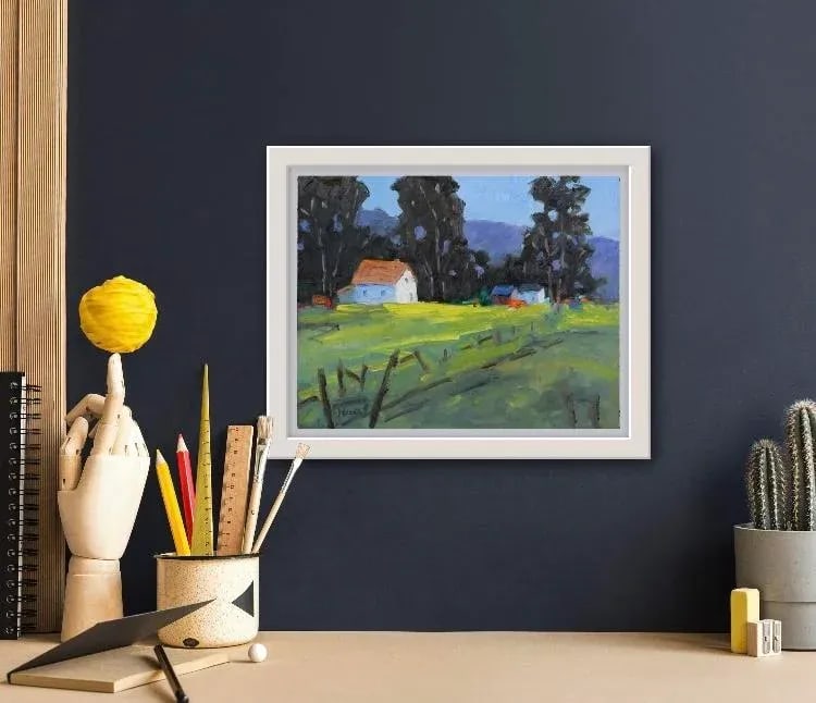 Mendocino Farmhouse, Modern Impressionist Oil - 9