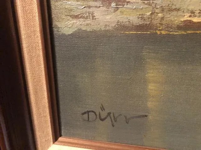 1940s Hans Durr Oil Painting, Framed - 2