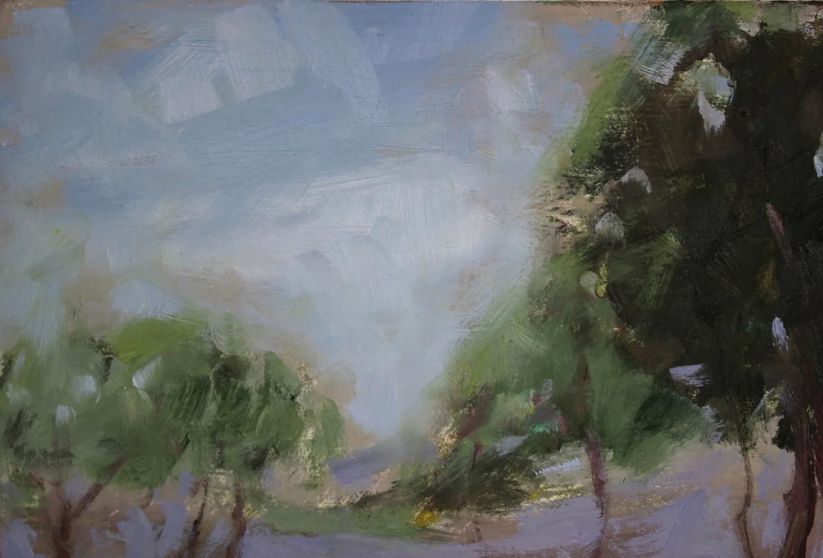 Expressionist Trees Landscape in Oil - 3