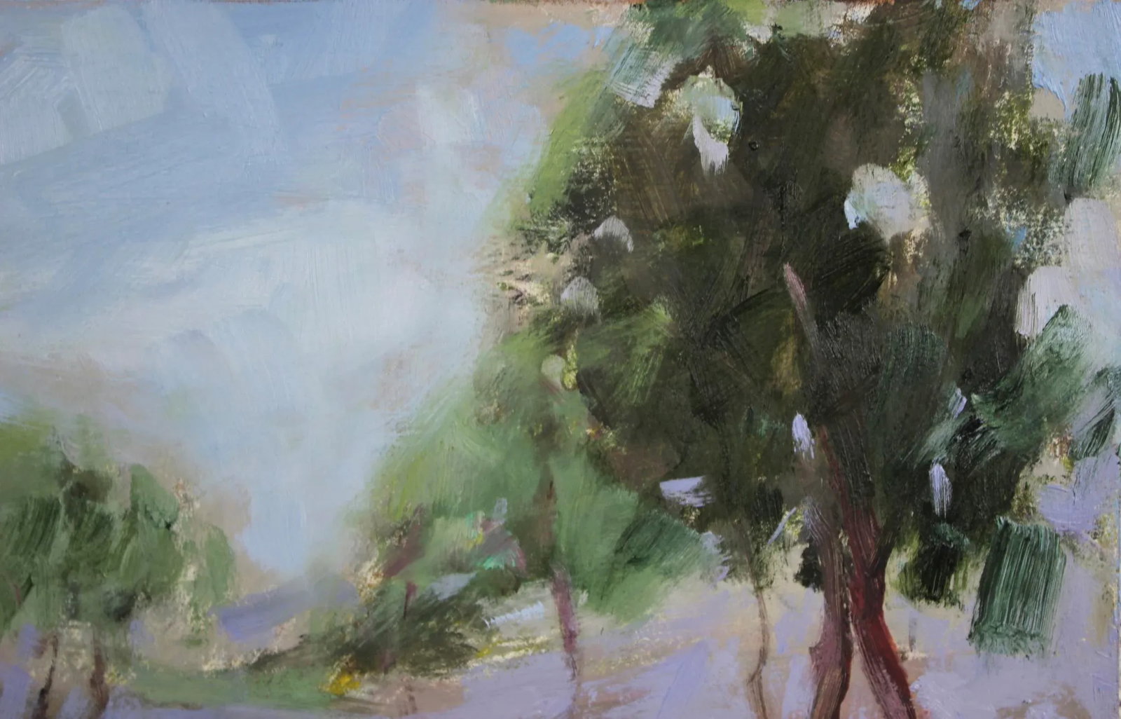 Expressionist Trees Landscape in Oil - 4