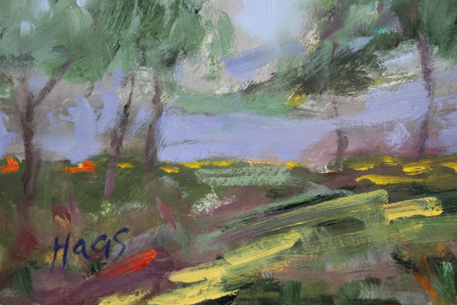 Expressionist Trees Landscape in Oil - 5
