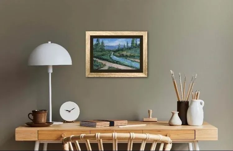 Modern Impressionist Landscape Painting - Swimming Hole - 2