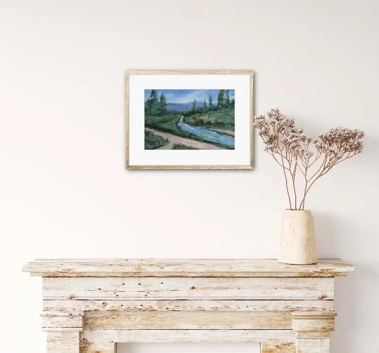 Modern Impressionist Landscape Painting - Swimming Hole - 4