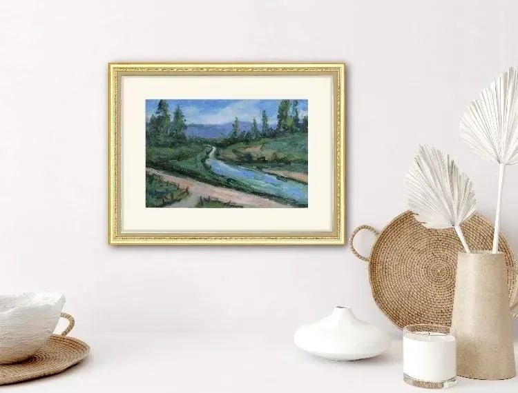 Modern Impressionist Landscape Painting - Swimming Hole - 6