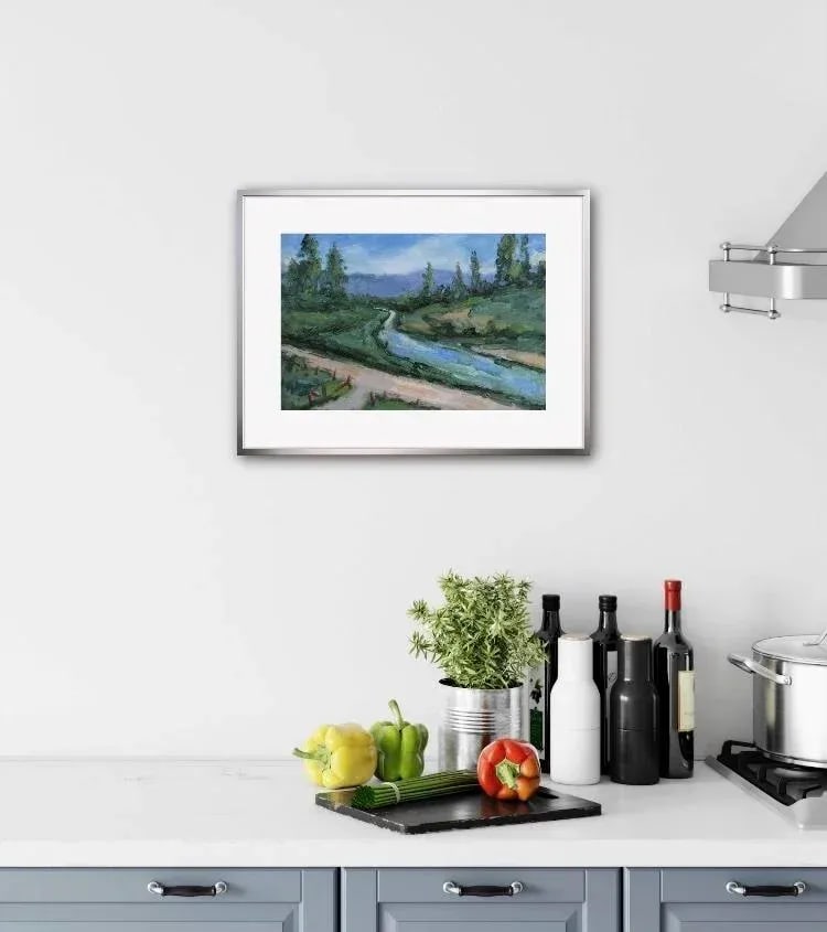 Modern Impressionist Landscape Painting - Swimming Hole - 7