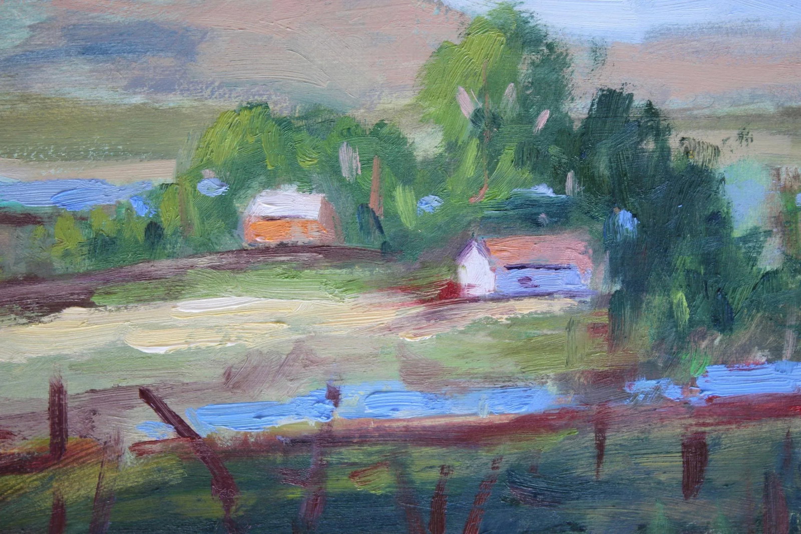 Modern Impressionist Plein Air California, Original Oil Painting - 7