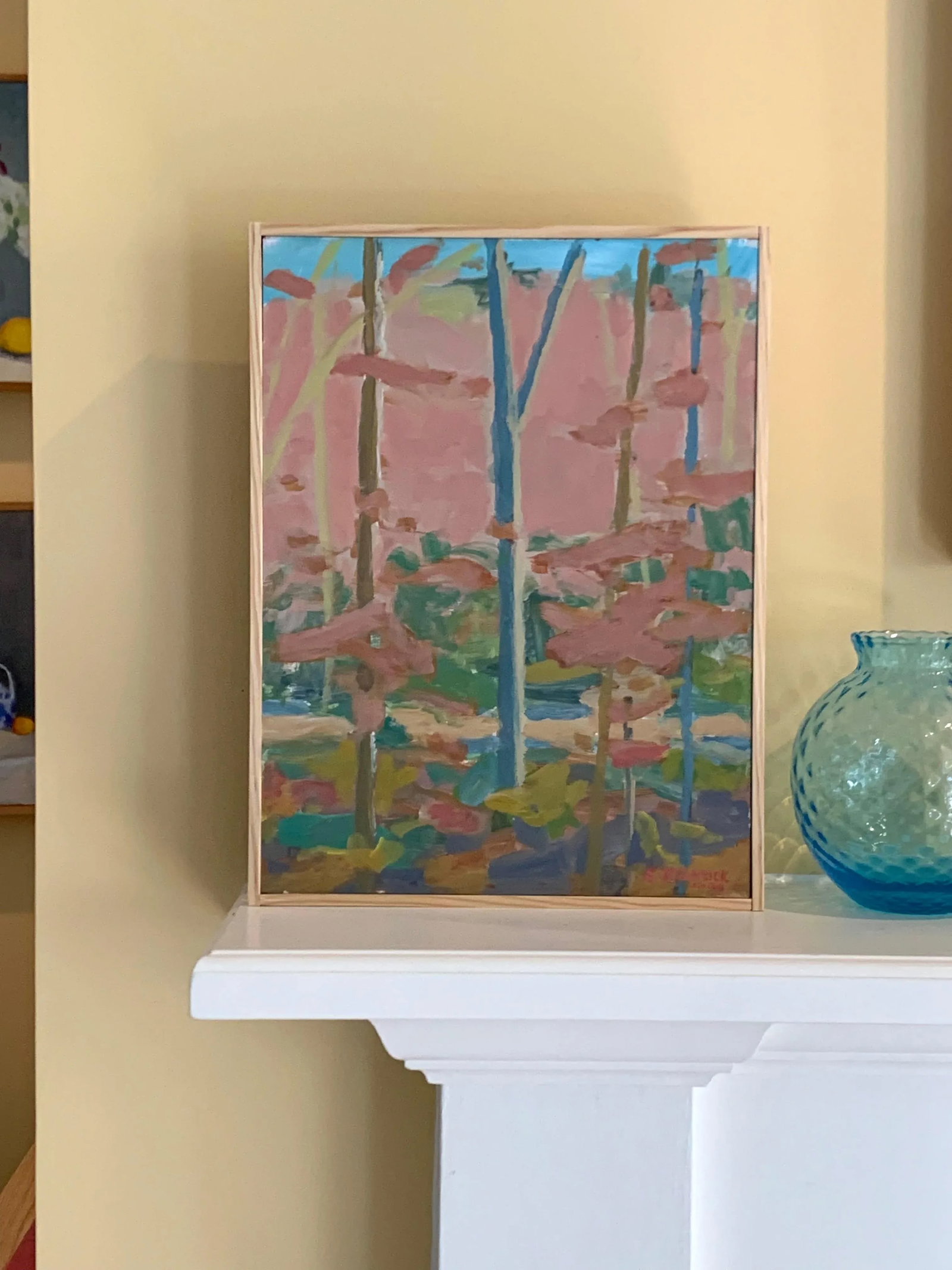 Contemporary Expressionist Landscape Painting, Autumn Sunshine on the Mountainside, by Stephen Remic - 8