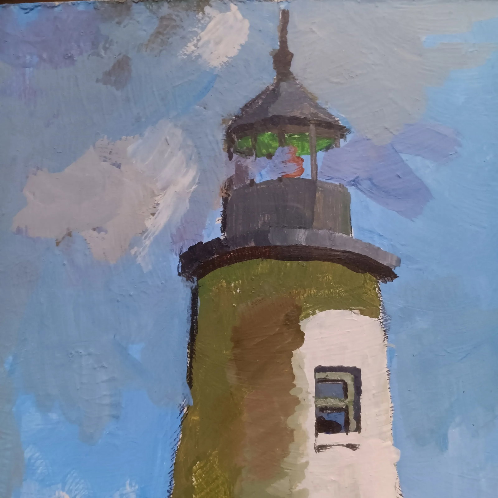 The Lighthouse Framed Original Oil Painting by David Beynon Pena - 3