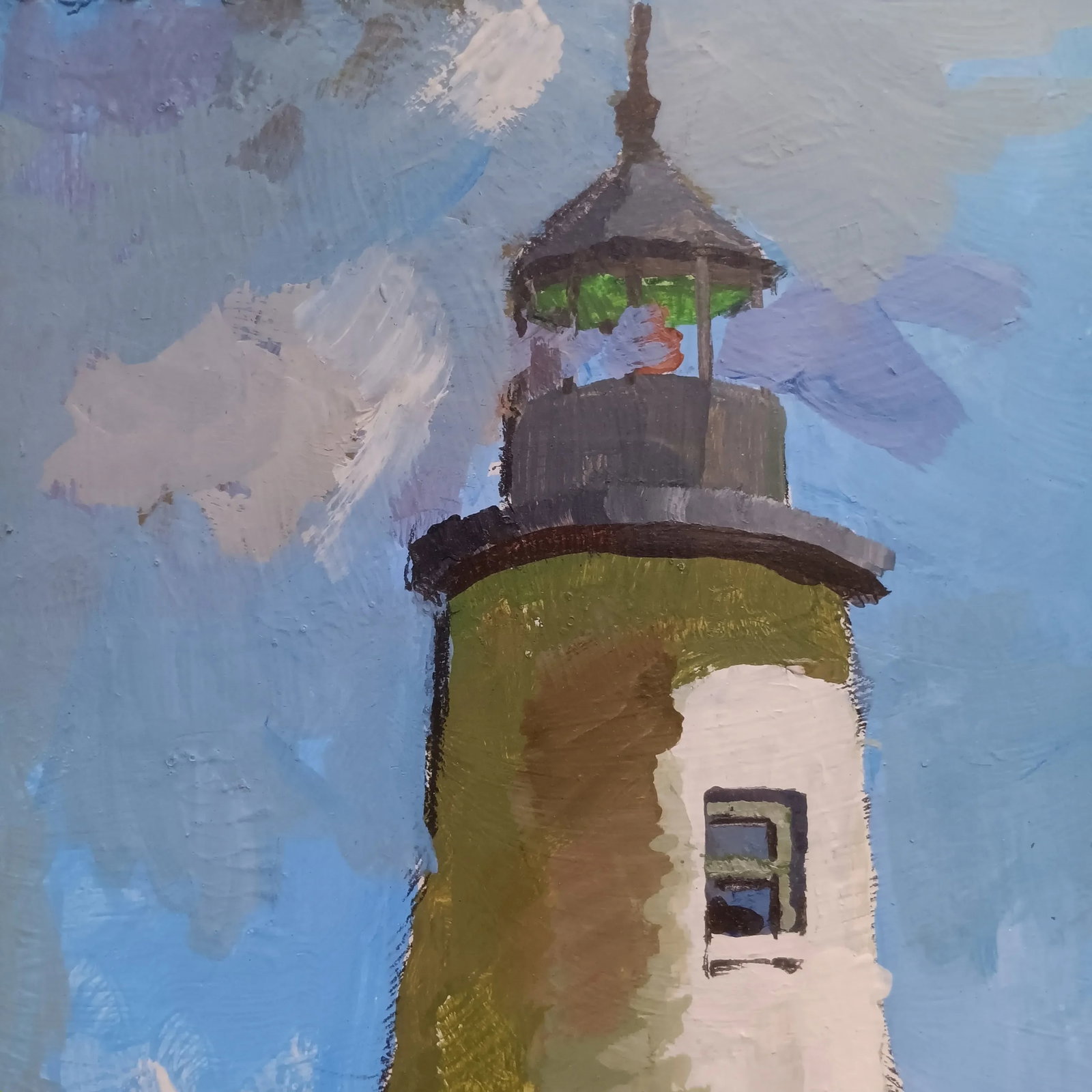 The Lighthouse Framed Original Oil Painting by David Beynon Pena - 5