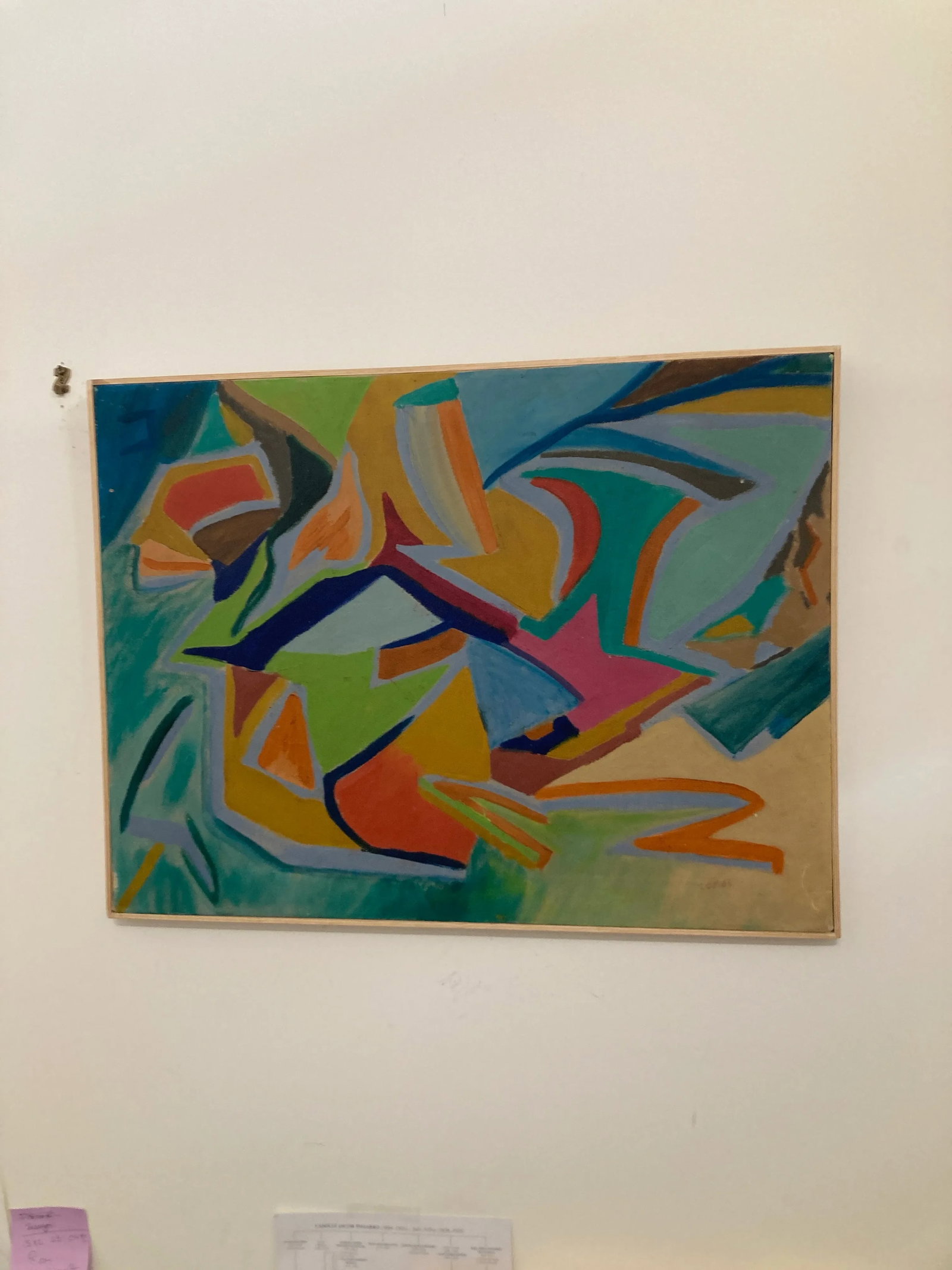 1960s Pauline Schubart Signed Mid-Century Abstract Landscape Oil Painting - 4