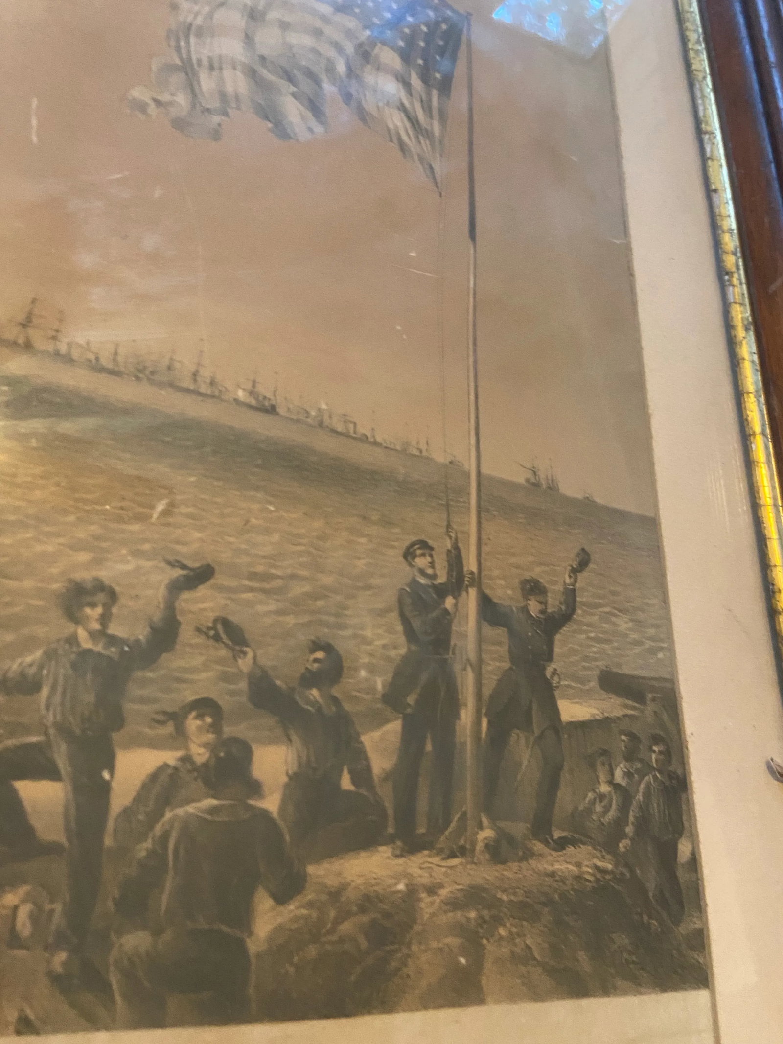 Antique Shearman & Hart Lithograph of Beaufort and Port, Royal, South Carolina - War Between the Sta - 10