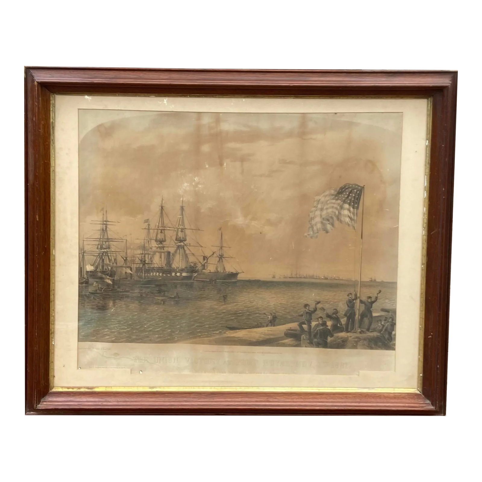 Antique Shearman & Hart Lithograph of Beaufort and Port, Royal, South Carolina - War Between the Sta (1 of 12)