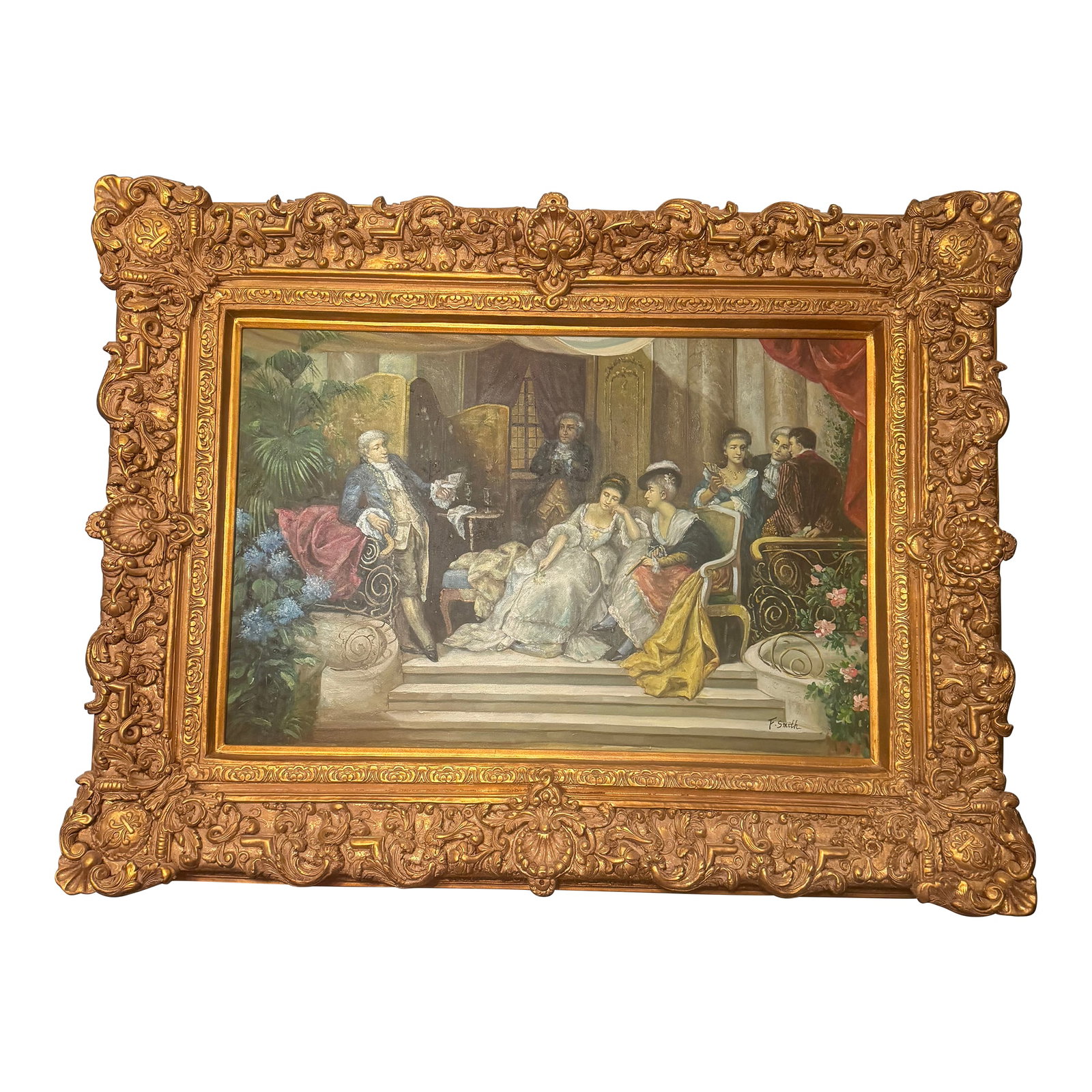 Old World Painting of Friends Gathering (1 of 9)