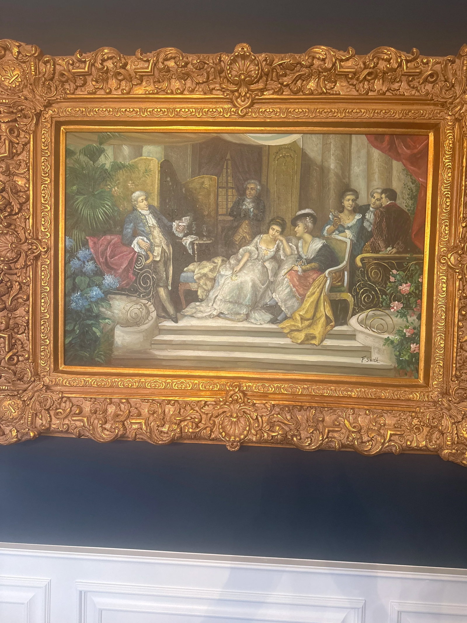 Old World Painting of Friends Gathering - 3