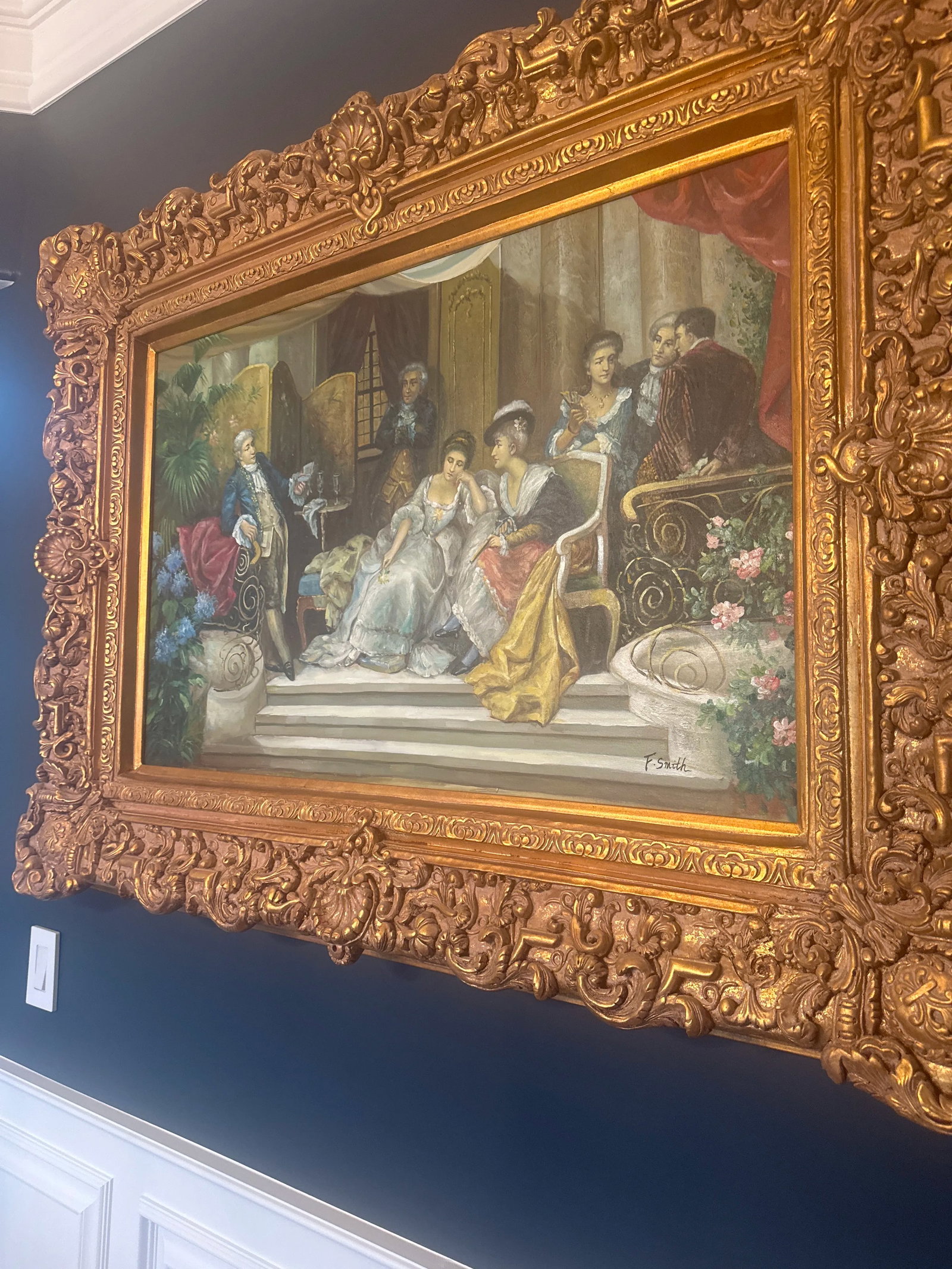 Old World Painting of Friends Gathering - 5