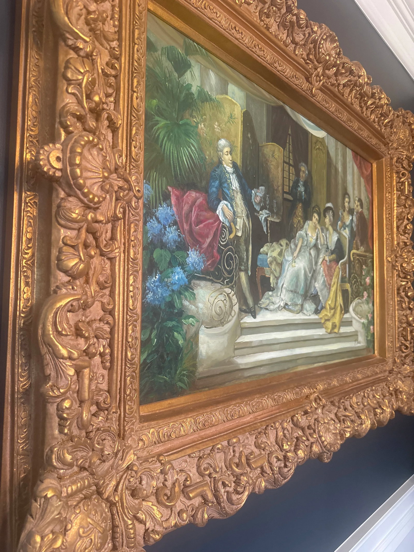 Old World Painting of Friends Gathering - 6
