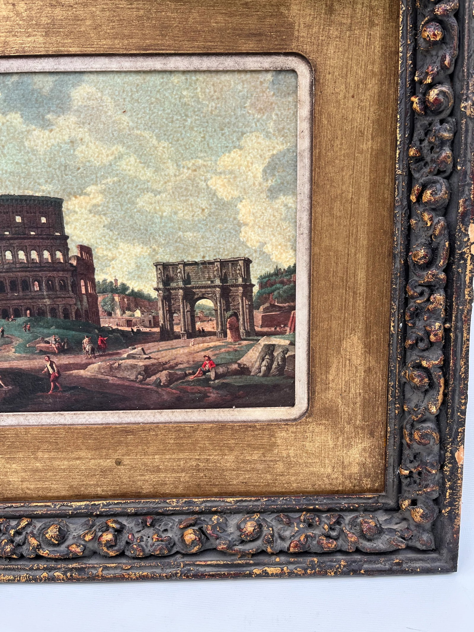 Antique Framed Italian Print - 4