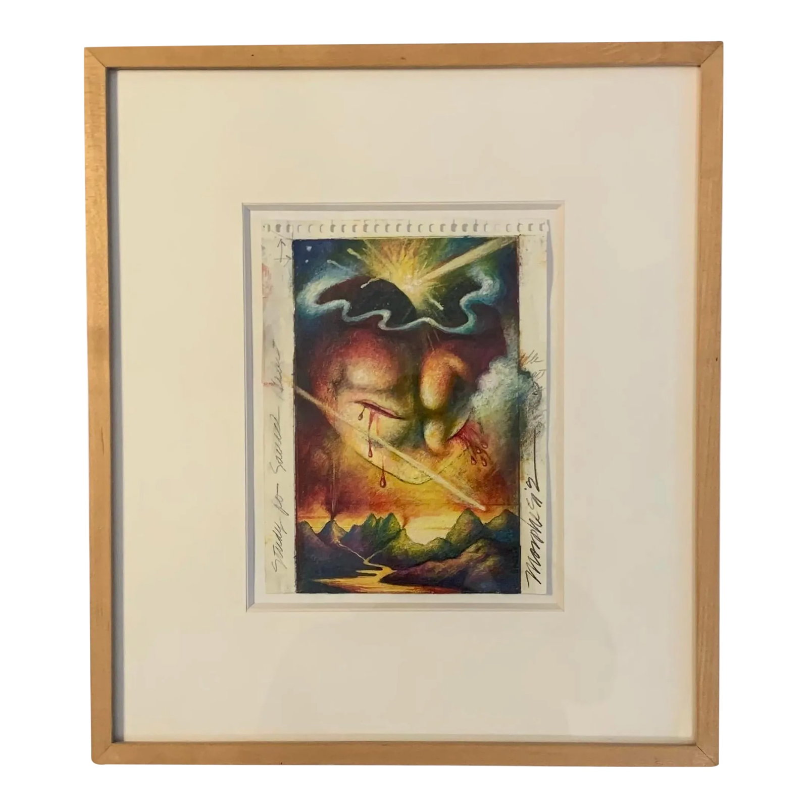 1994 Jim Morphesis Study for "Sacred Heart No 31" Oil and Graphite on Paper: Jim Morphesis American | 1948 Jim Morphesis is an American Postwar & Contemporary painter who was born in 1948. Numerous key galleries and museums such as PAAP, Pan American Art Projects (39th Str)