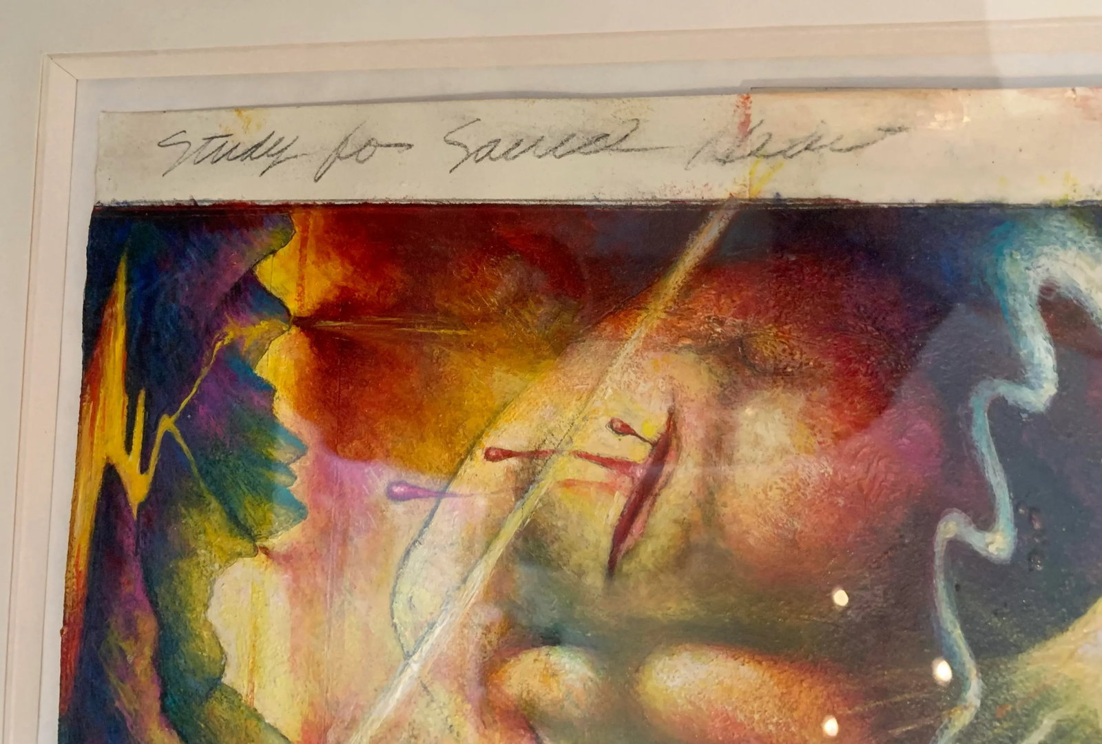 1994 Jim Morphesis Study for "Sacred Heart No 31" Oil and Graphite on Paper - 4