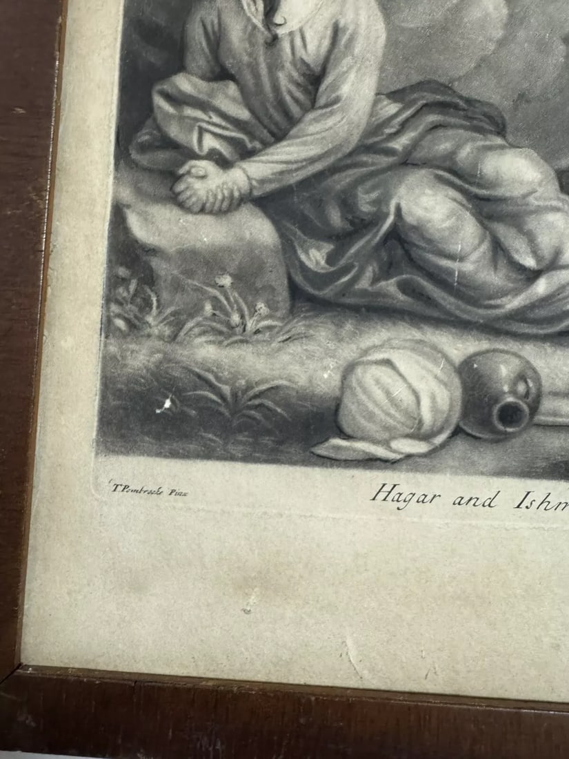 17th Century Engraving, Thomas Pembroke, Hagar & Ishmael - 3