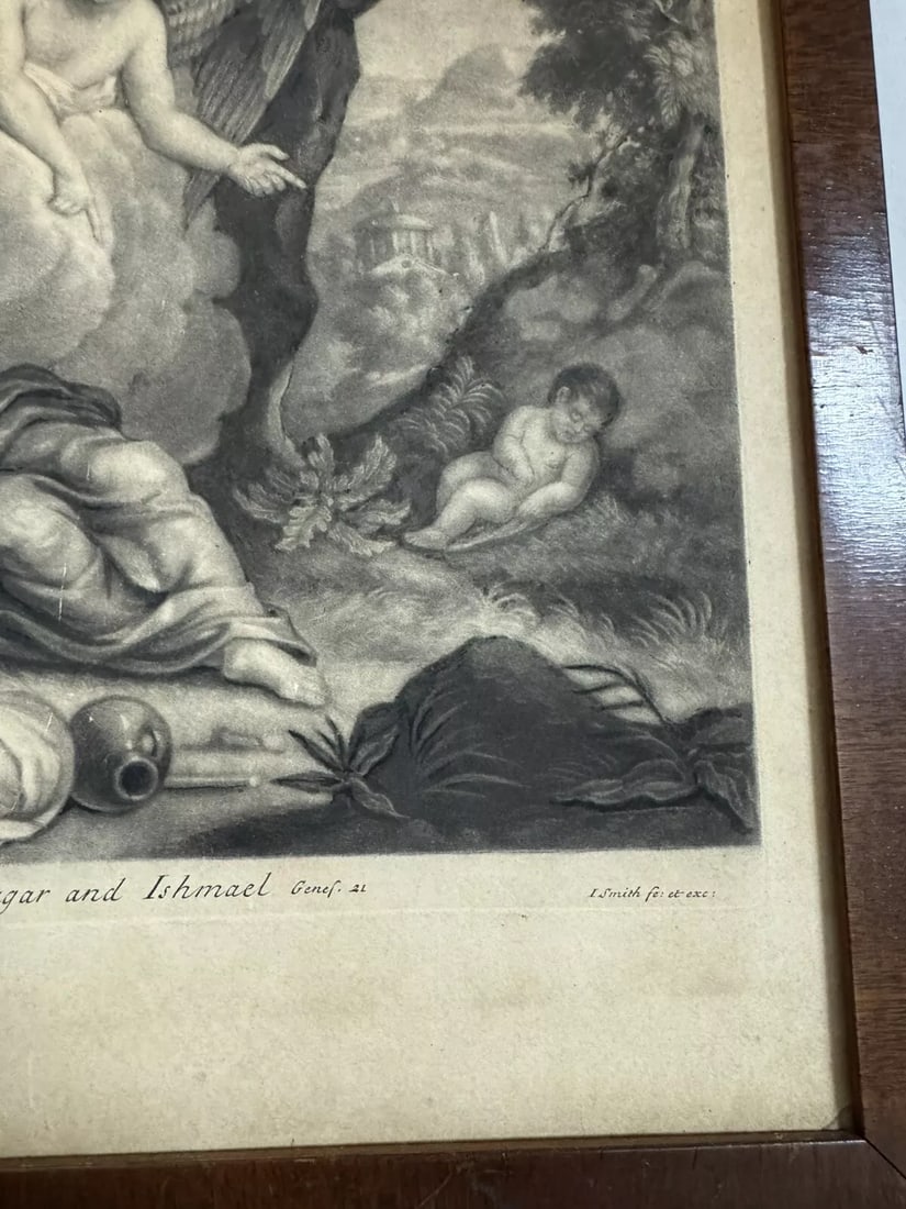 17th Century Engraving, Thomas Pembroke, Hagar & Ishmael - 6