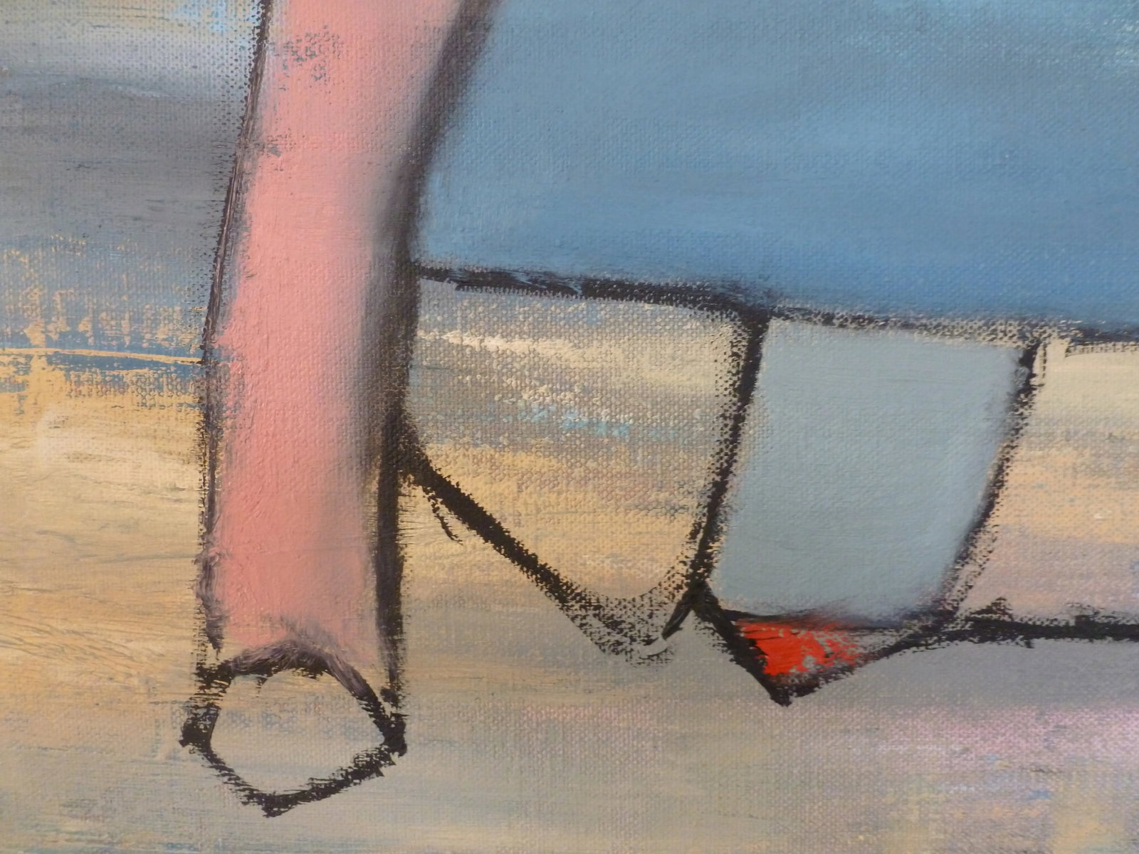 "Sightseeing" Square Abstract Oil Painting by Scott A. Spencer - 2