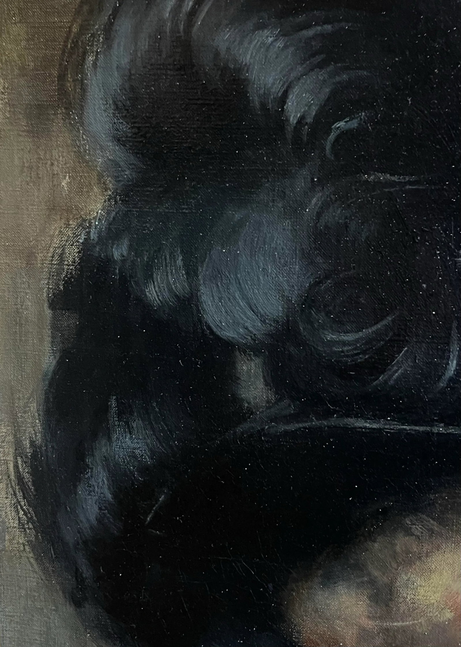 Oil on Canvas, Portrait Mademoiselle With a Hat Late 19th France Signed Julie Marest - 5