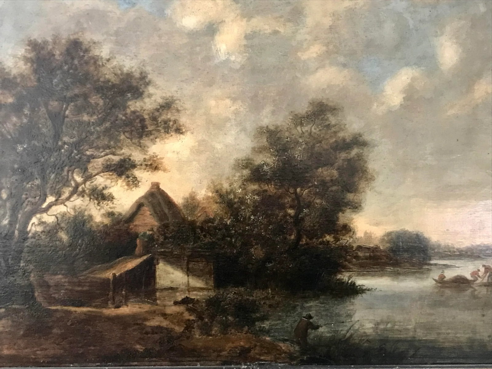 Antique Dutch Landscape Oil Painting Signed Ruisdael 17th Century - 3