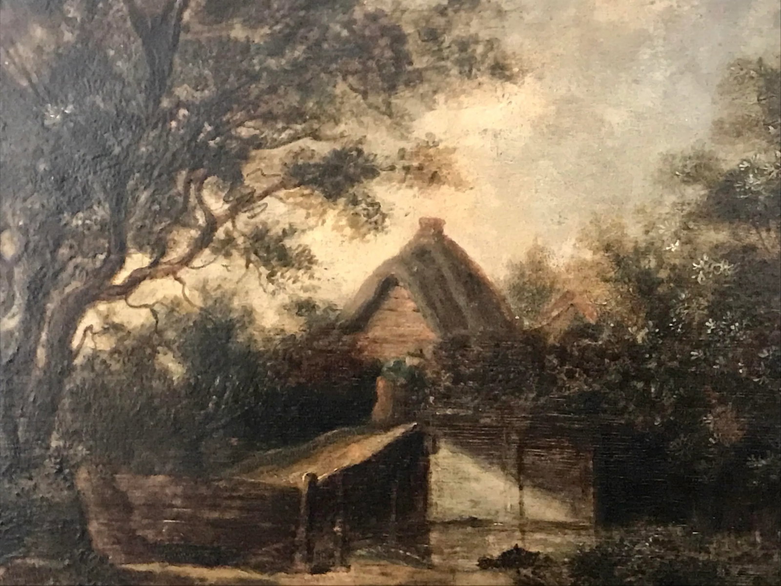 Antique Dutch Landscape Oil Painting Signed Ruisdael 17th Century - 4