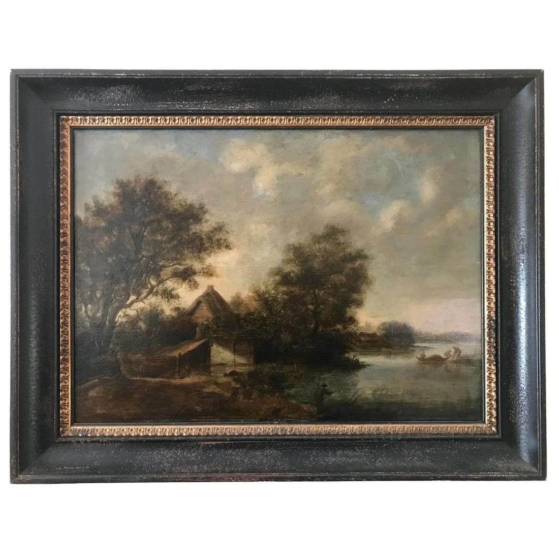 Antique Dutch Landscape Oil Painting Signed Ruisdael 17th Century - 9