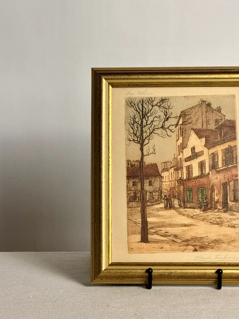 Vintage Framed French Still Life Print, Signed - 4