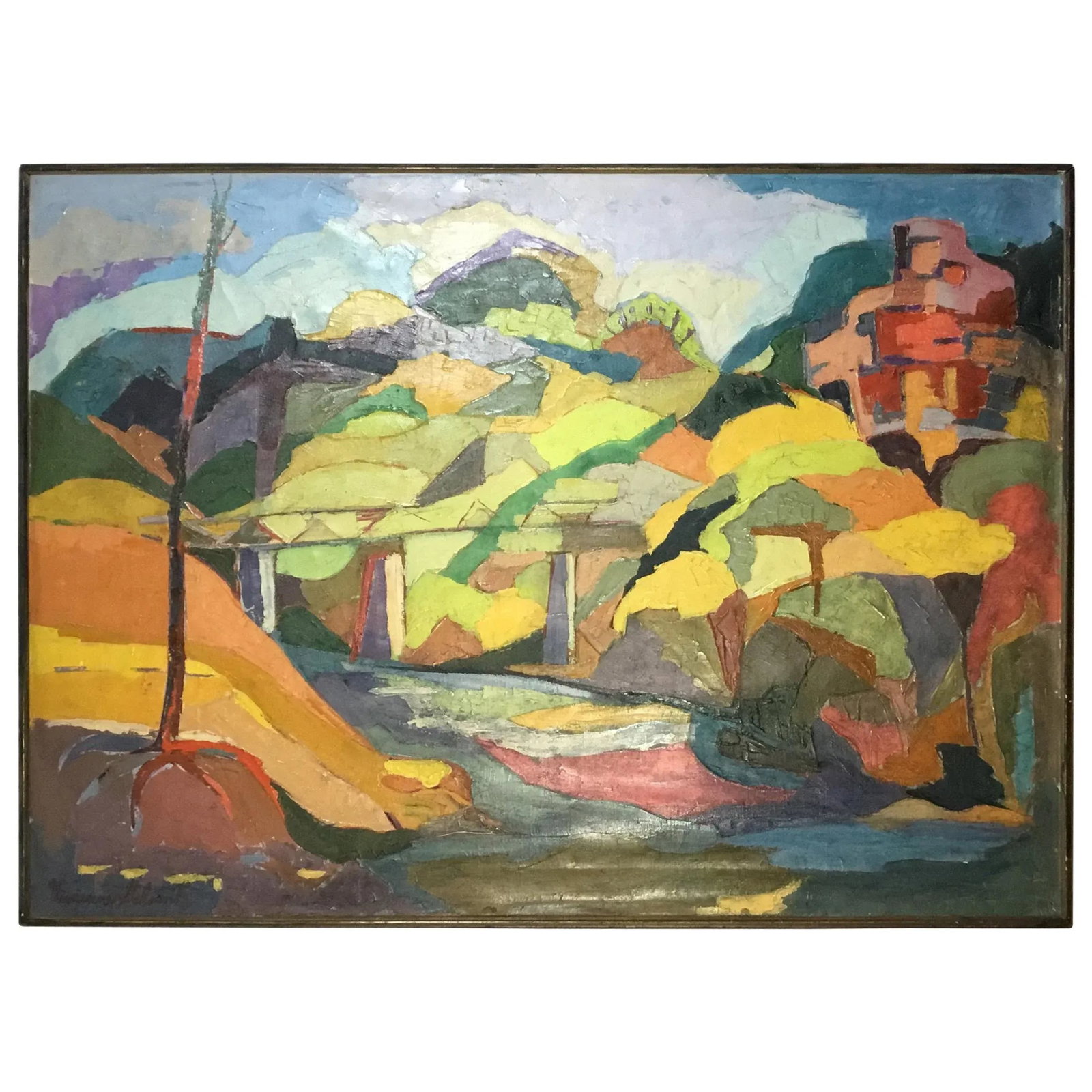 Vintage Oil on Canvas Painting by Vivienne Galowitz - 13