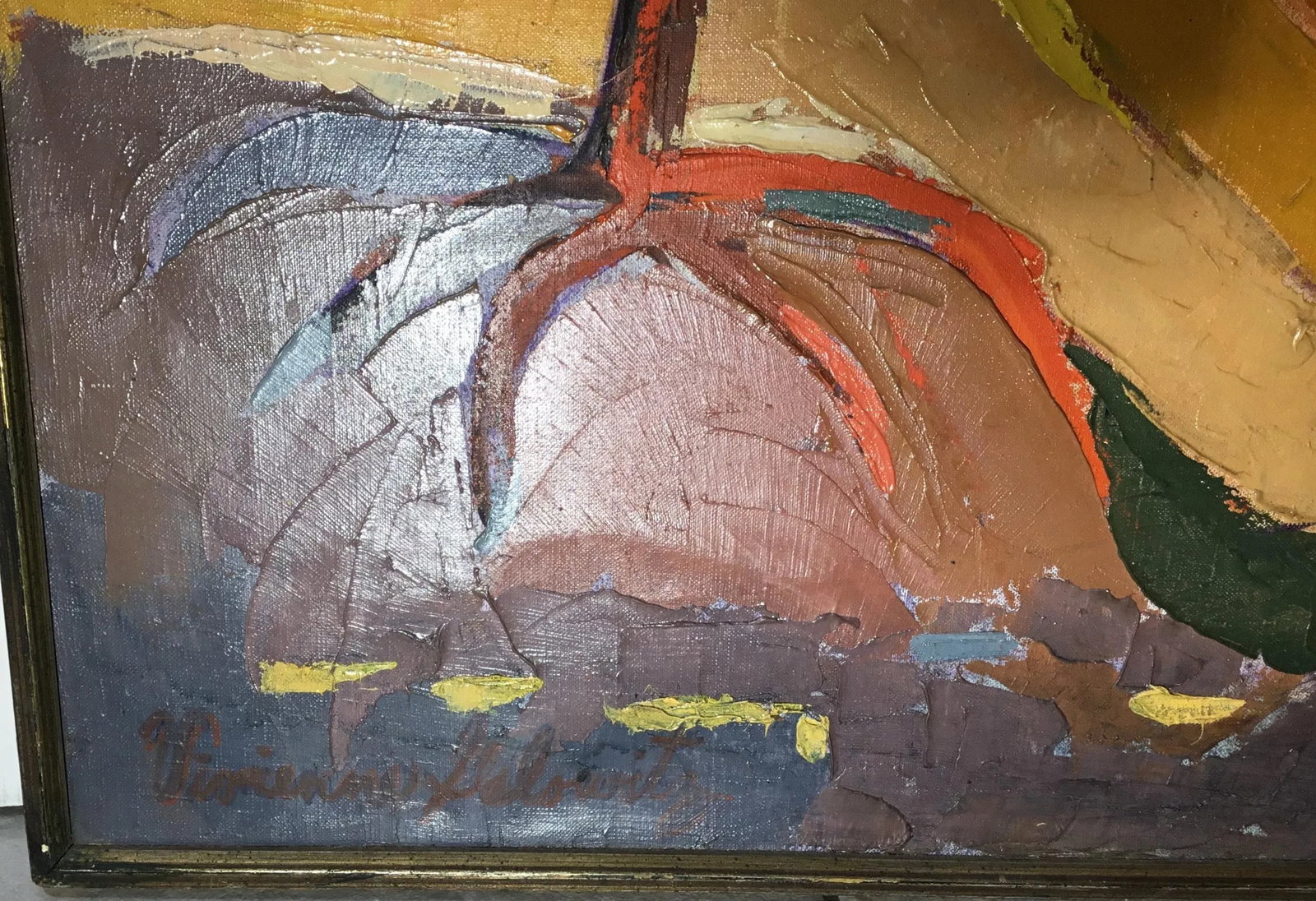 Vintage Oil on Canvas Painting by Vivienne Galowitz - 4
