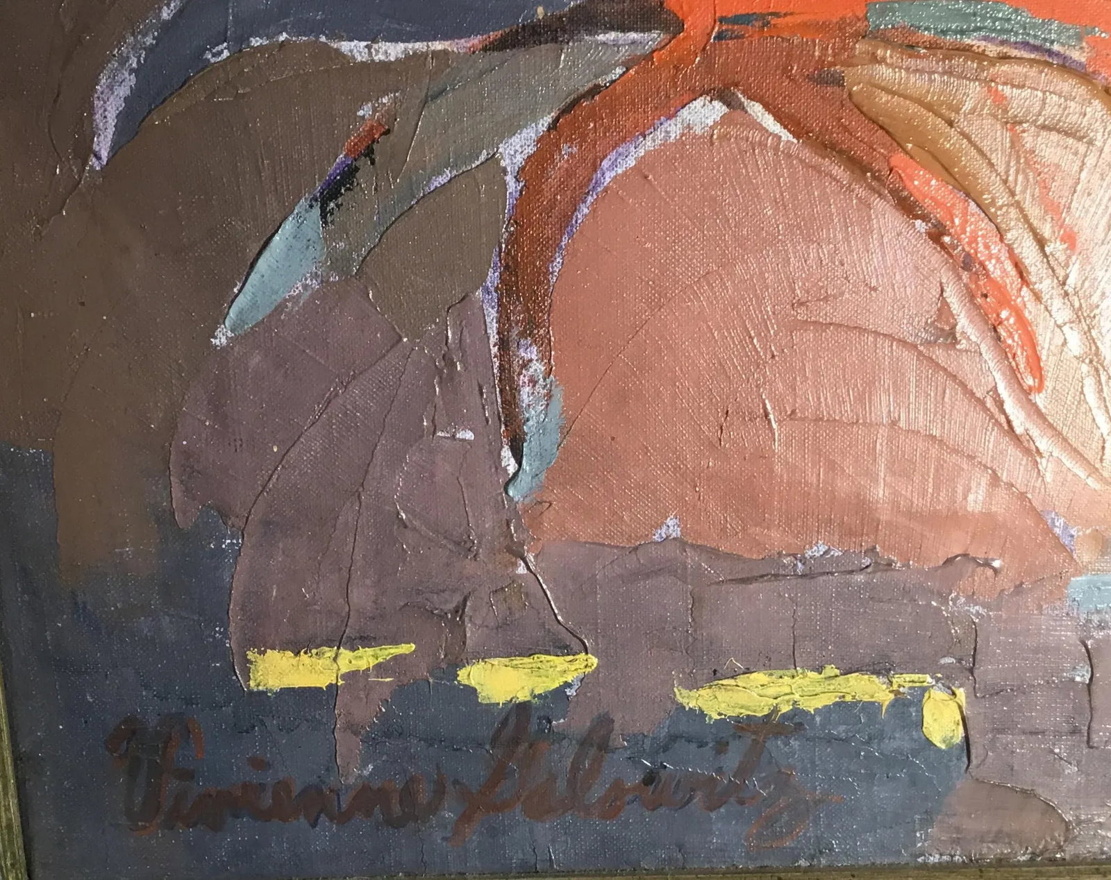 Vintage Oil on Canvas Painting by Vivienne Galowitz - 5