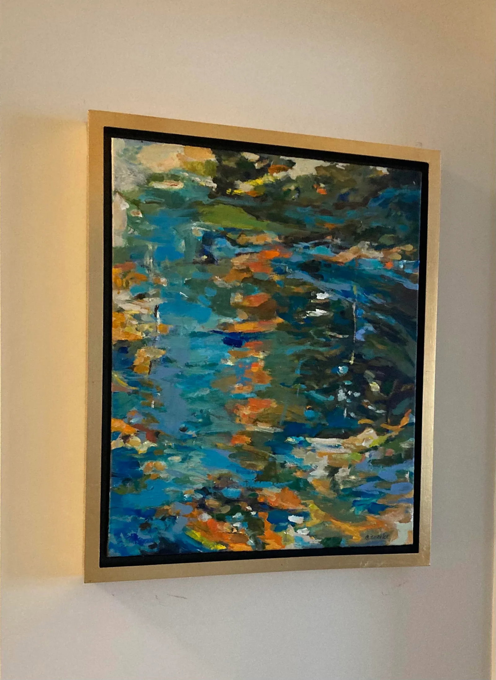 Original Abstract Painting on Canvas Botanical Landscape Titled 'Cast Your Colors in a Dream' - 10