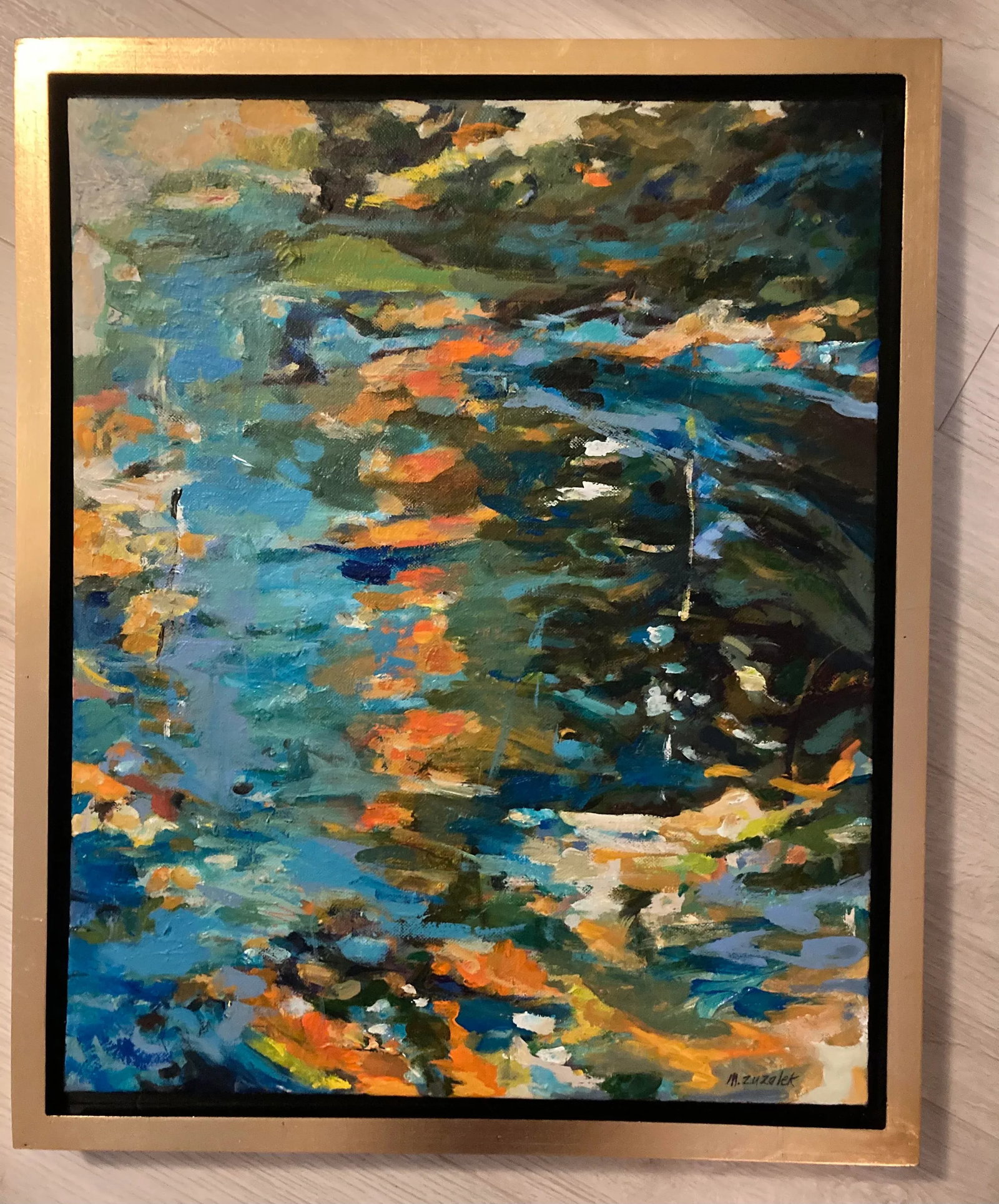Original Abstract Painting on Canvas Botanical Landscape Titled 'Cast Your Colors in a Dream' - 6